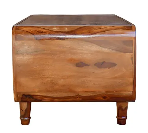 SONA ART & CRAFTS Solid Sheesham Wood Coffee Table & Center Table for Living Room Furniture (Finish Color - Natural Teak)