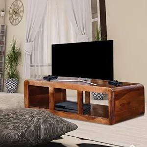 SONA ART & CRAFTS Solid Sheesham Wood Coffee Table & Center Table for Living Room Furniture (Finish Color - Natural Teak)