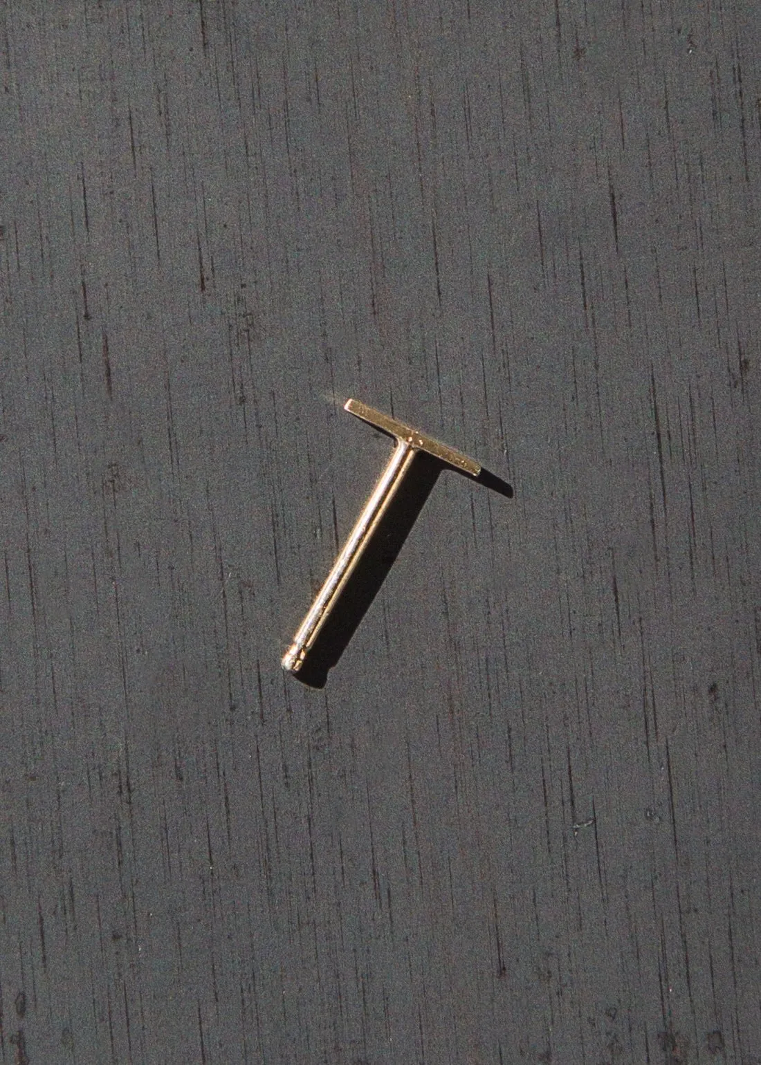 Staple Stud in 14K Gold
