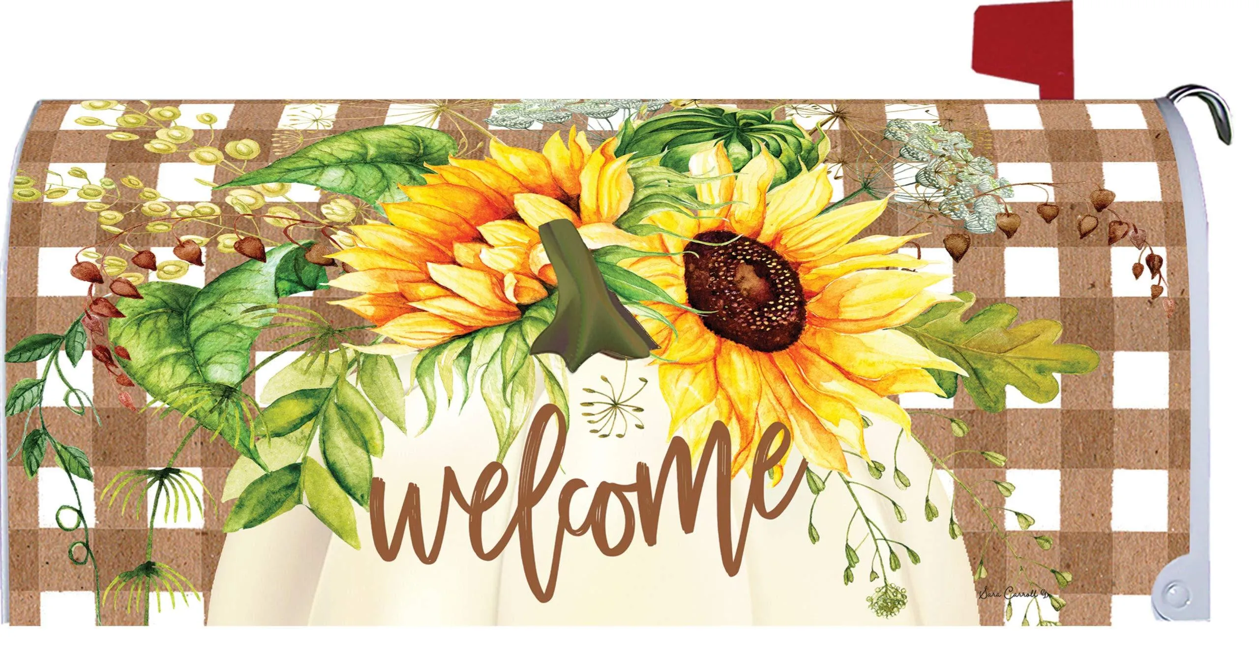 Sunflower Pumpkin Mailbox Makeover