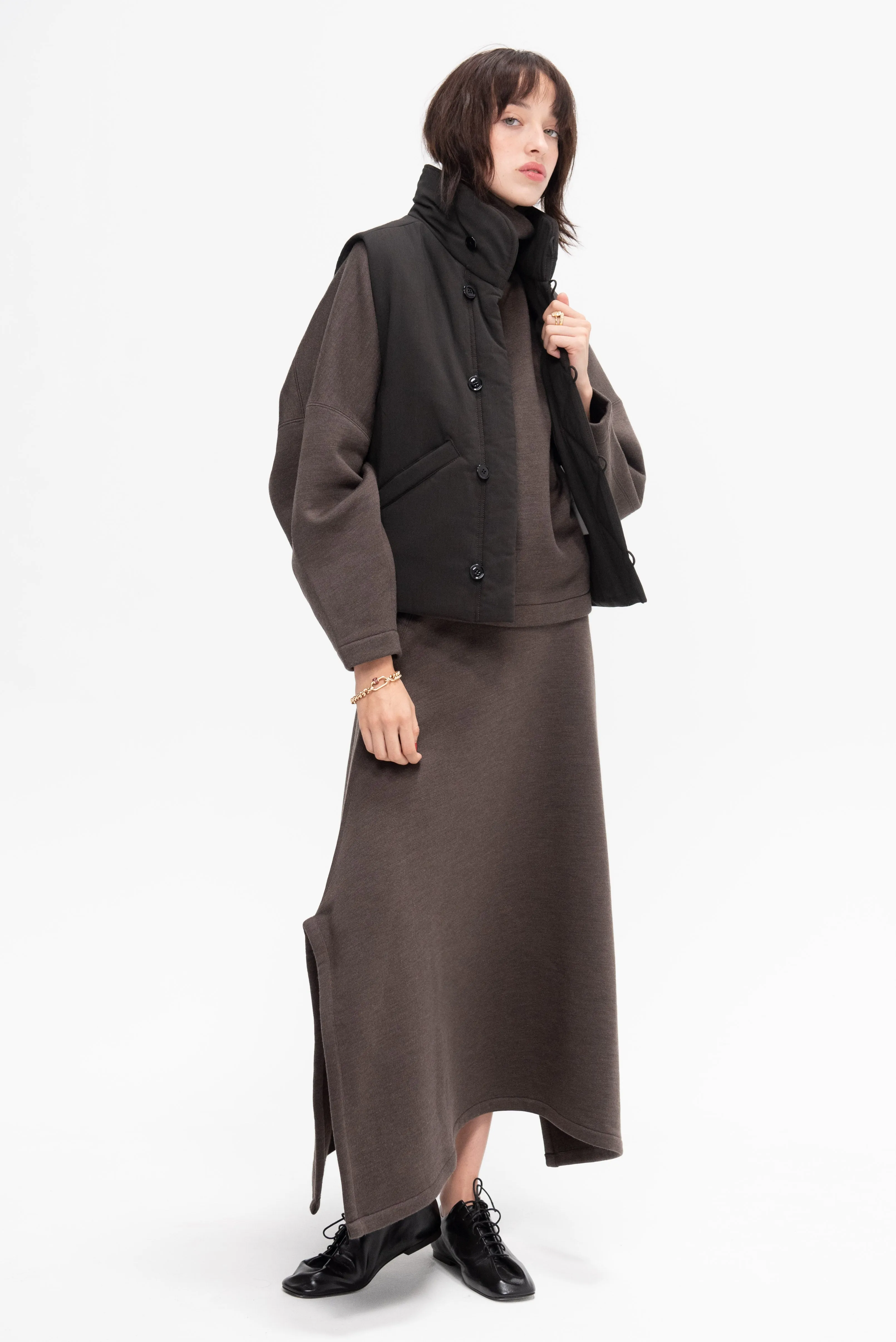 Wadded Gilet, Dark Espresso