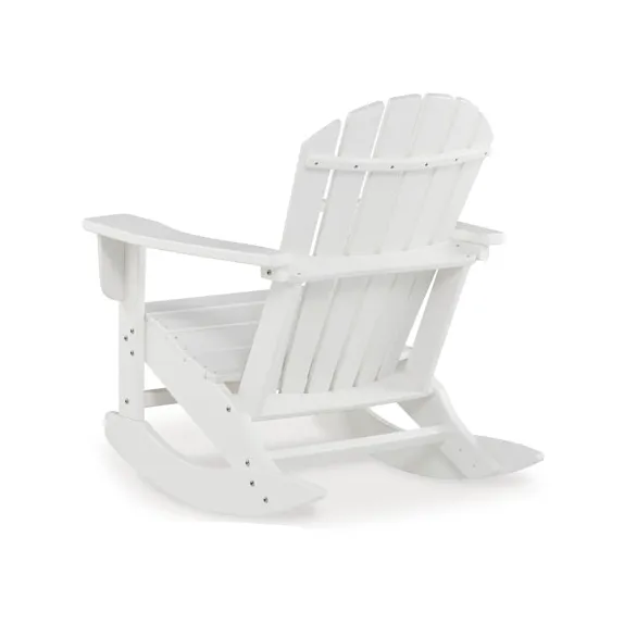 White Adirondack Rocking Outdoor Chair
