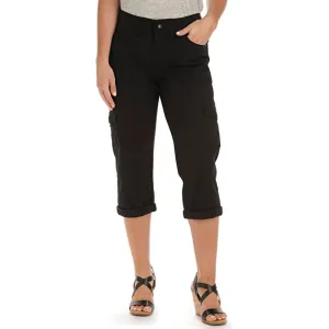 Women Relaxed Fit Knit Waist Capri Pants